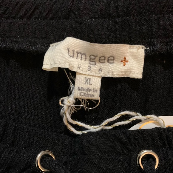 NWT Umgee Plus Black Leopard Drawstring Pants sz XL - Picture 3 of 4